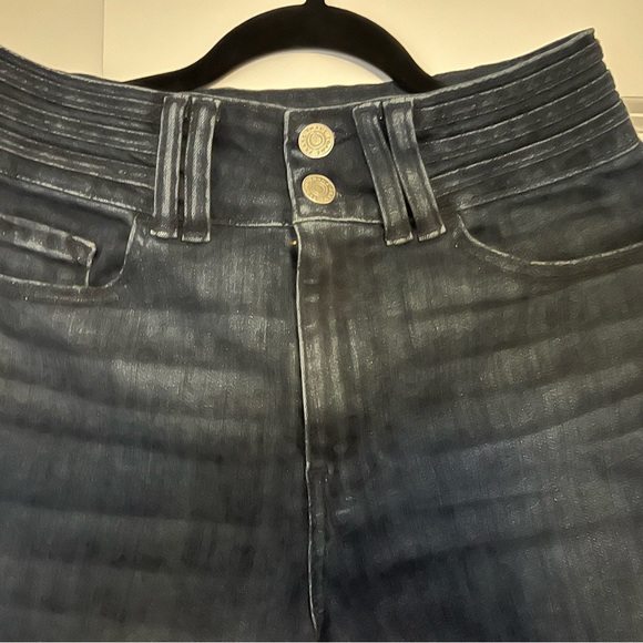 Anthropologie Frame Denim Dark Blue Flare Jeans - Picture 3 of 5